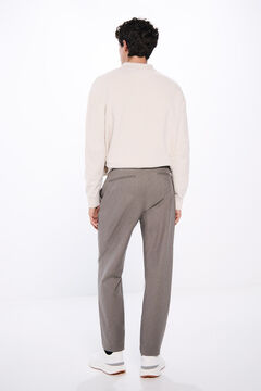 Springfield Pantalón chino vestir estructura bicolor café