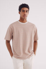 springfield Camiseta rayas estructura naranja