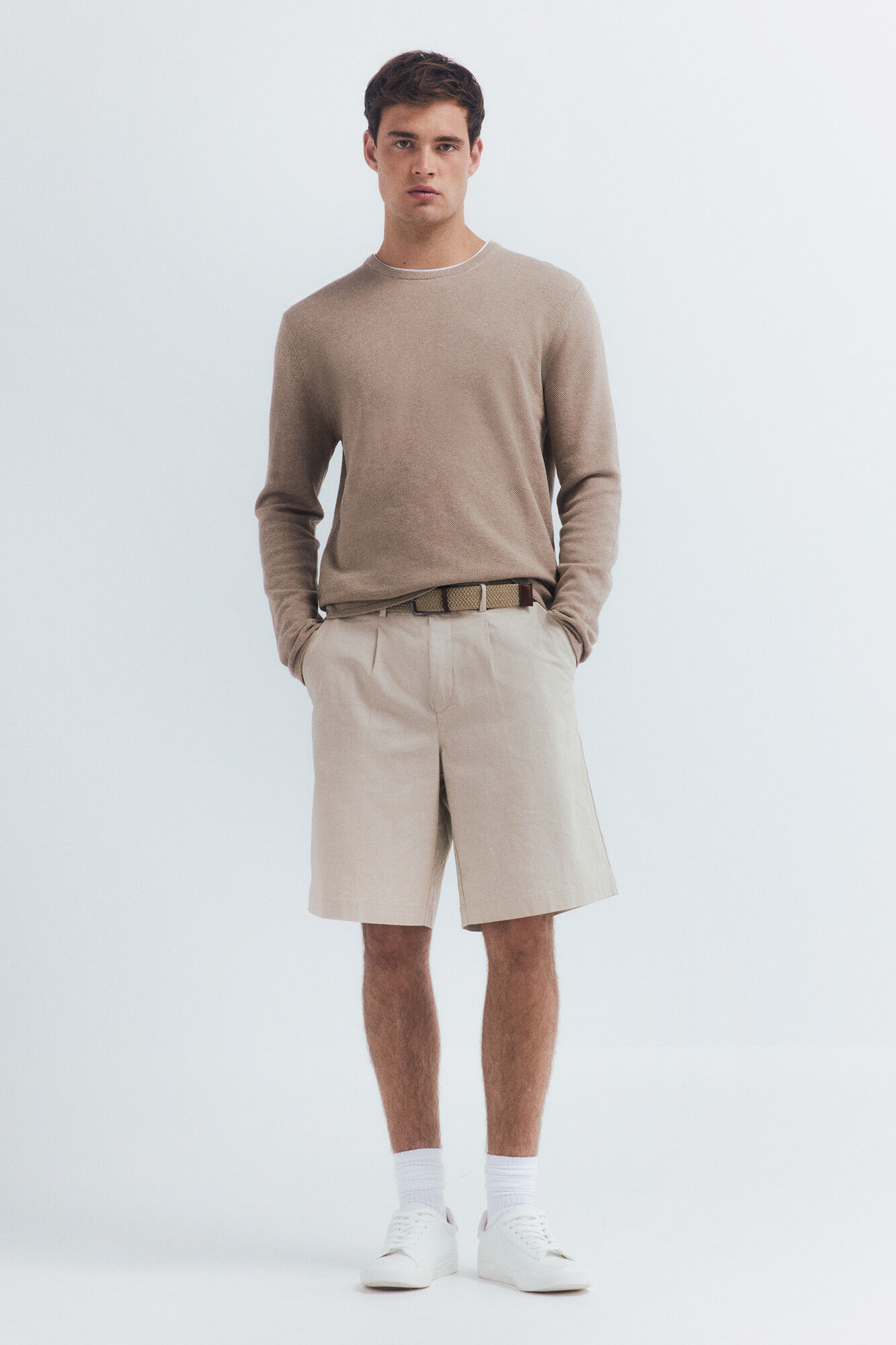 Springfield Su&eacute;ter estructura beige