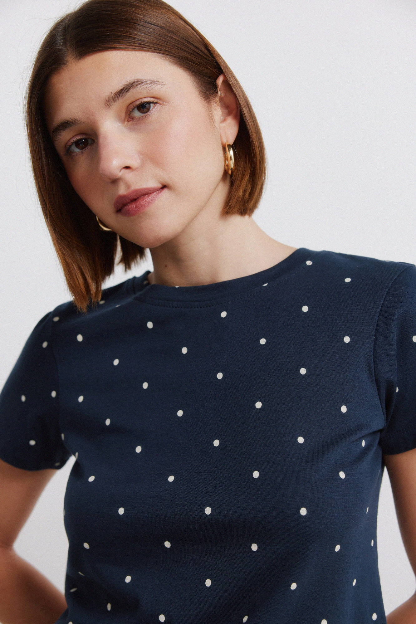 Springfield Playera de manga corta estampada marino