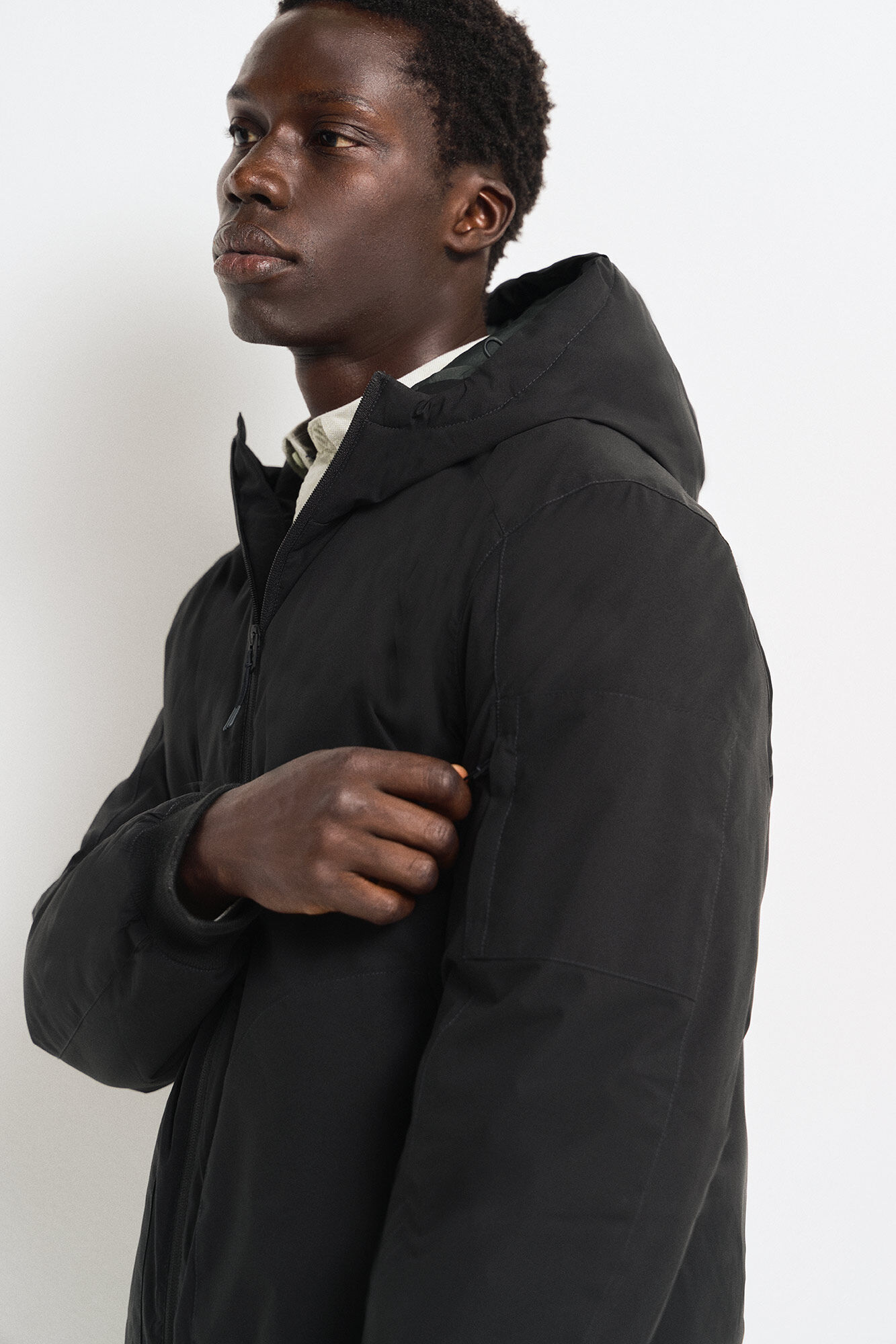 Springfield Chamarra t&eacute;cnica alcolchada negro