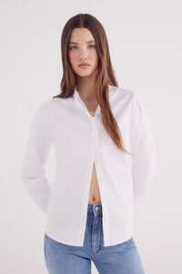Springfield Blusa oxford cuello volante