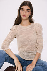 Springfield Playera estructura crochet beige