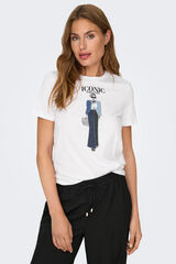 Only Playera estampada manga corta natural
