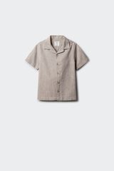Springfield Kids Camisa manga corta estilo lino para ni&ntilde;o beige