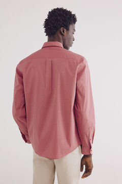 Springfield Camisa popelín micro print easy care rosa