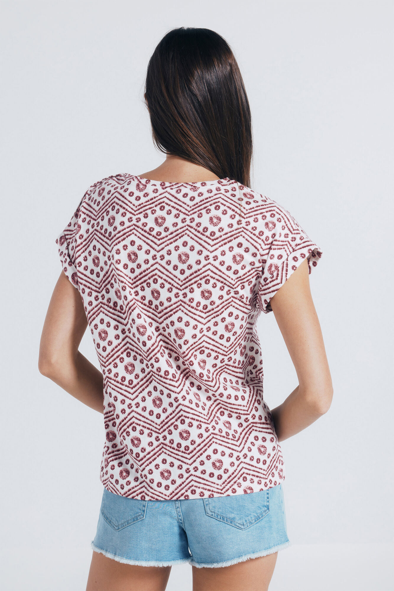 Springfield Playera botones hombro estampada estampado