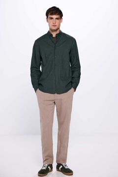 Springfield Camisa dobby bicolor verde
