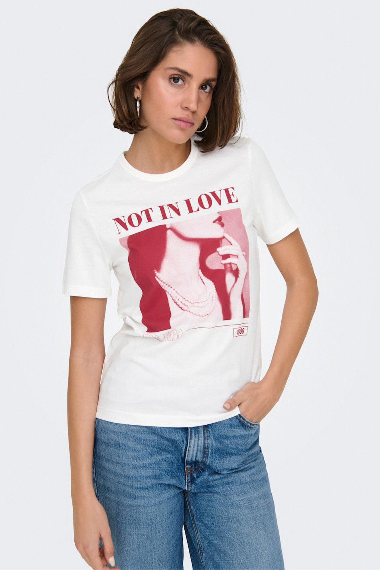 Only Playera de manga corta natural