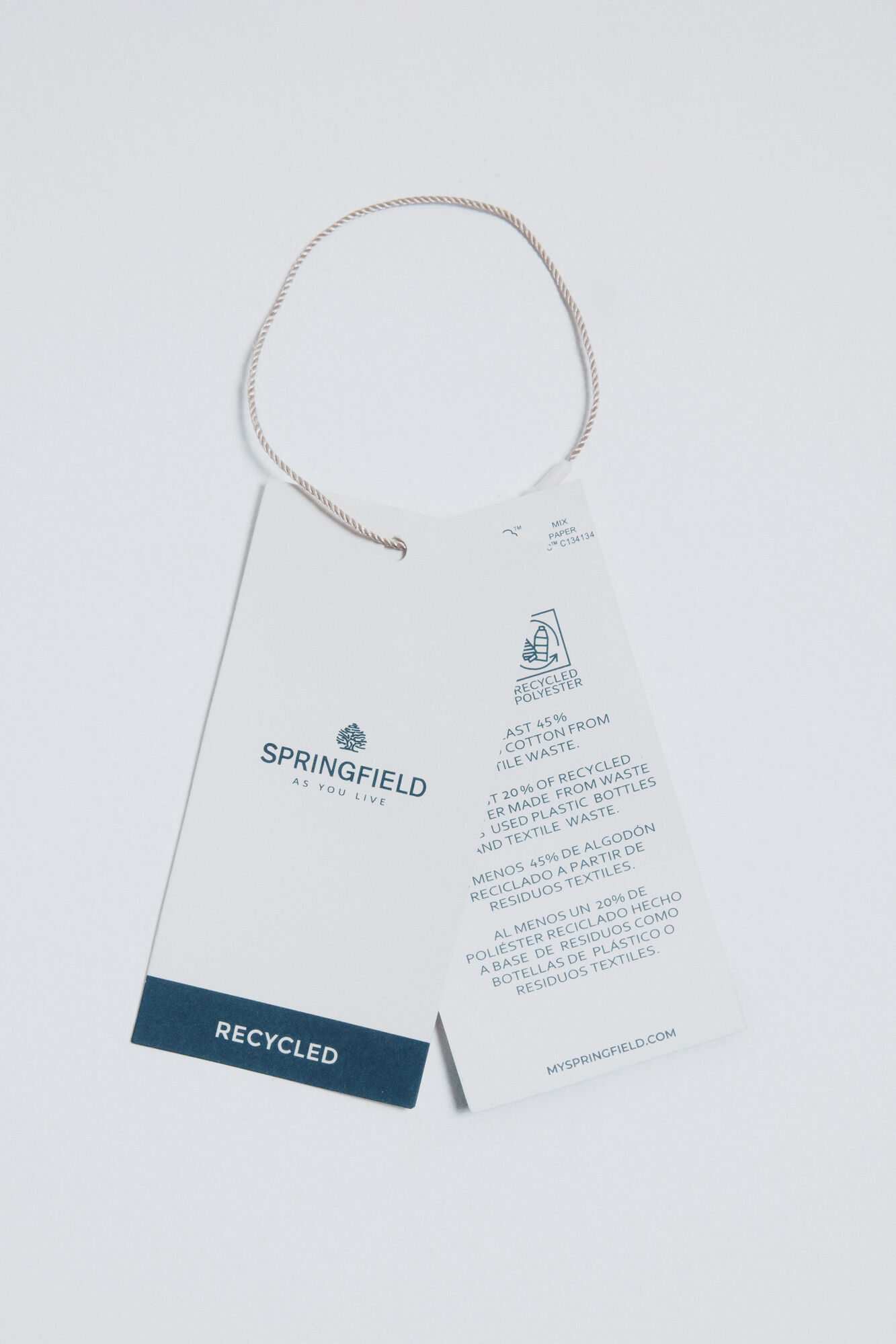 Springfield Jersey trenzado de fantas&iacute;a liso beige