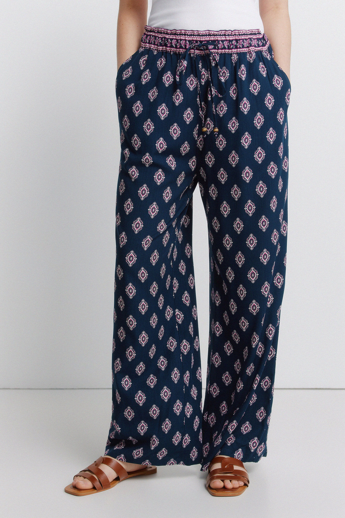 Springfield Pantal&oacute;n fluido estampado