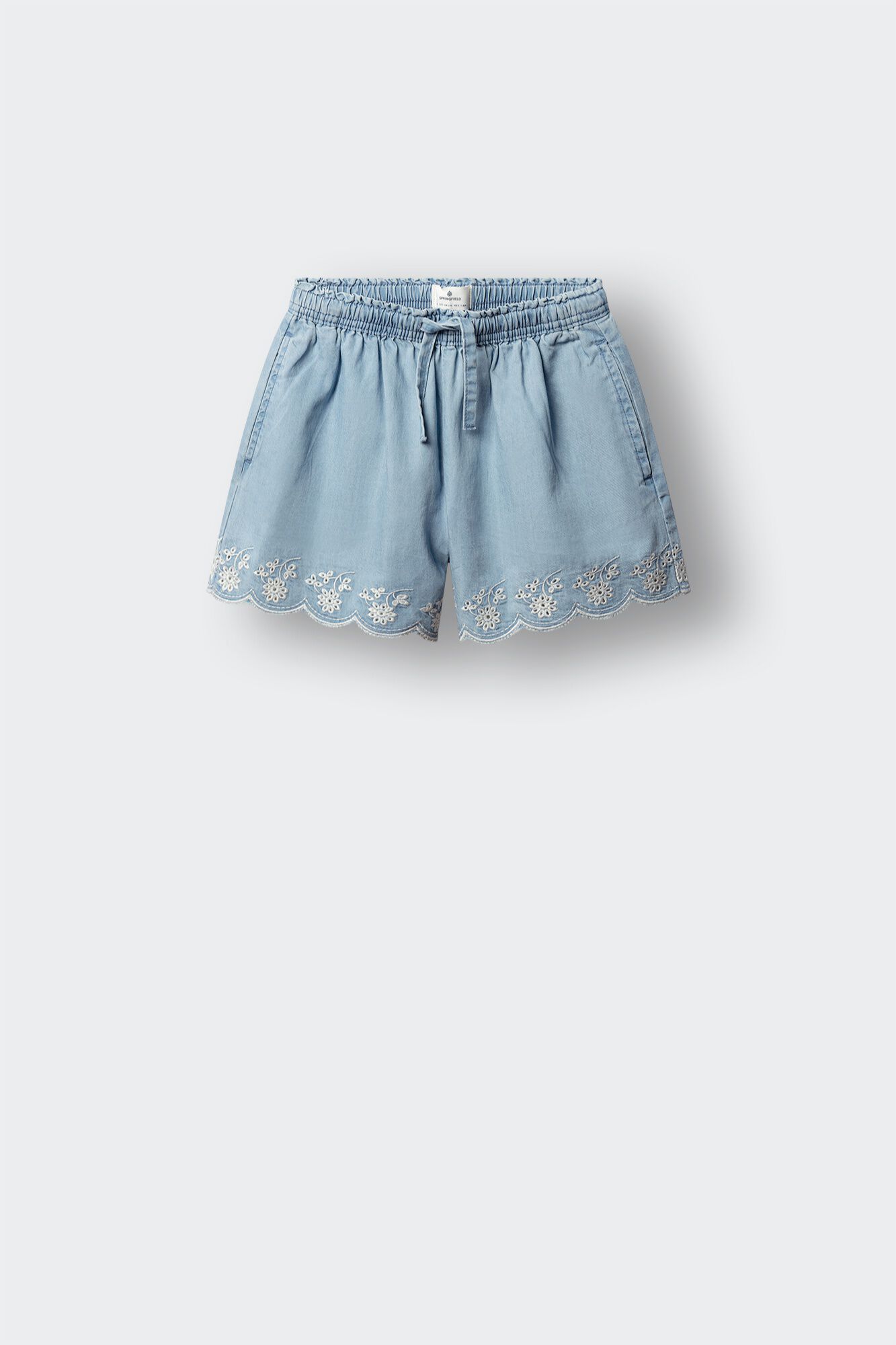 Springfield Kids Short de mezclilla troquelado para ni&ntilde;a