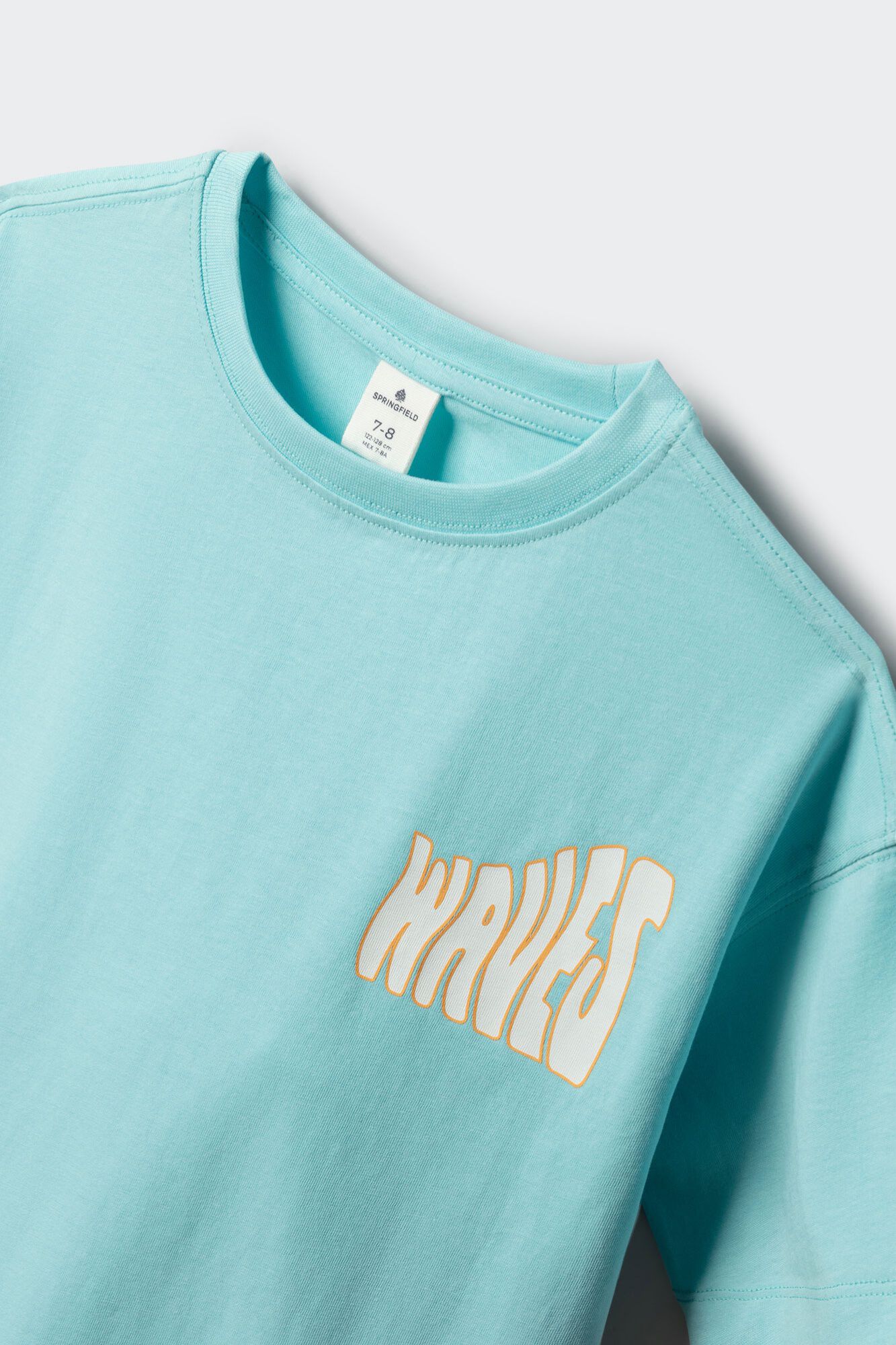 Springfield Kids Playera de manga corta "Make Wavesr" ni&ntilde;o turquesa