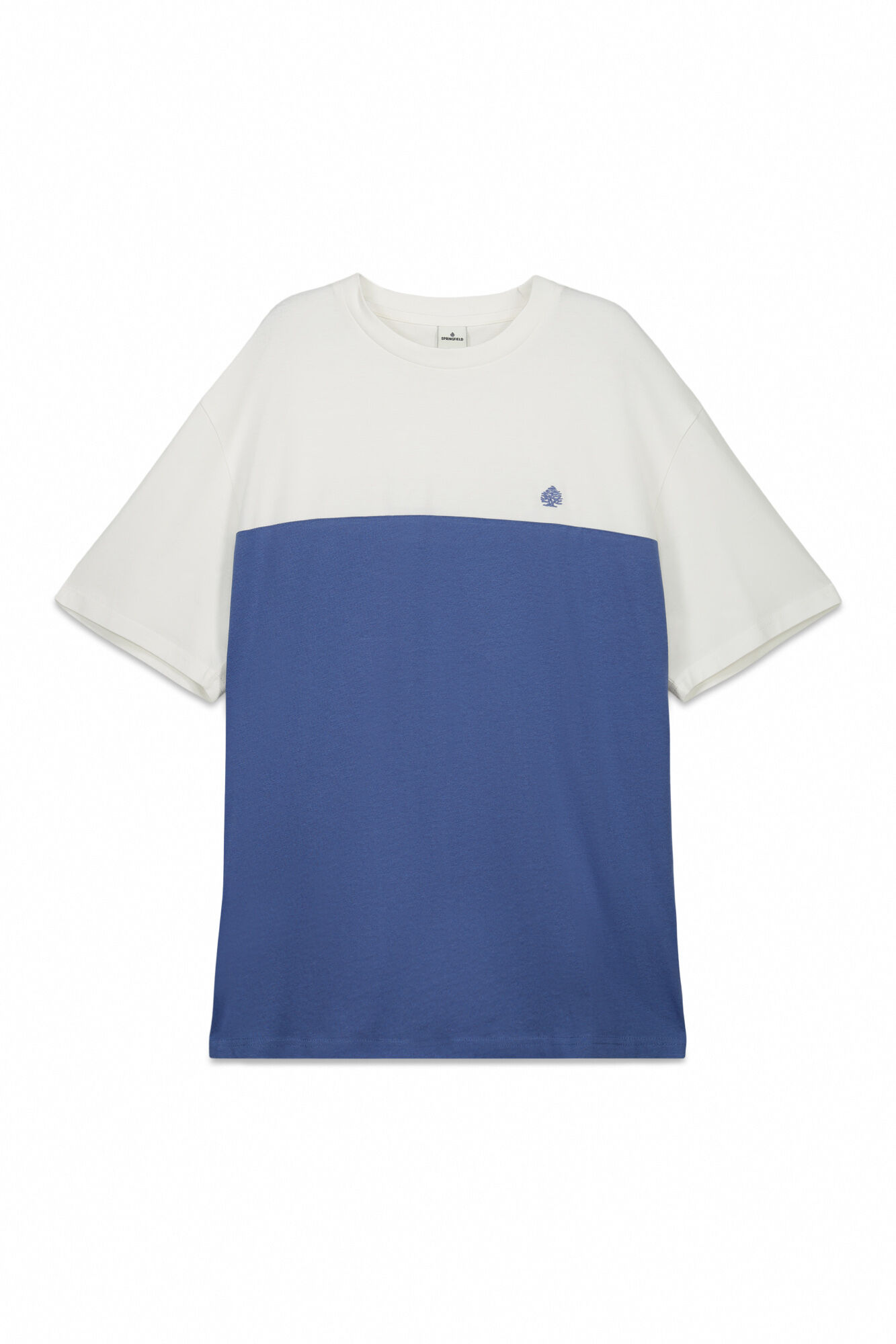 Springfield Playera bloque de color marfil