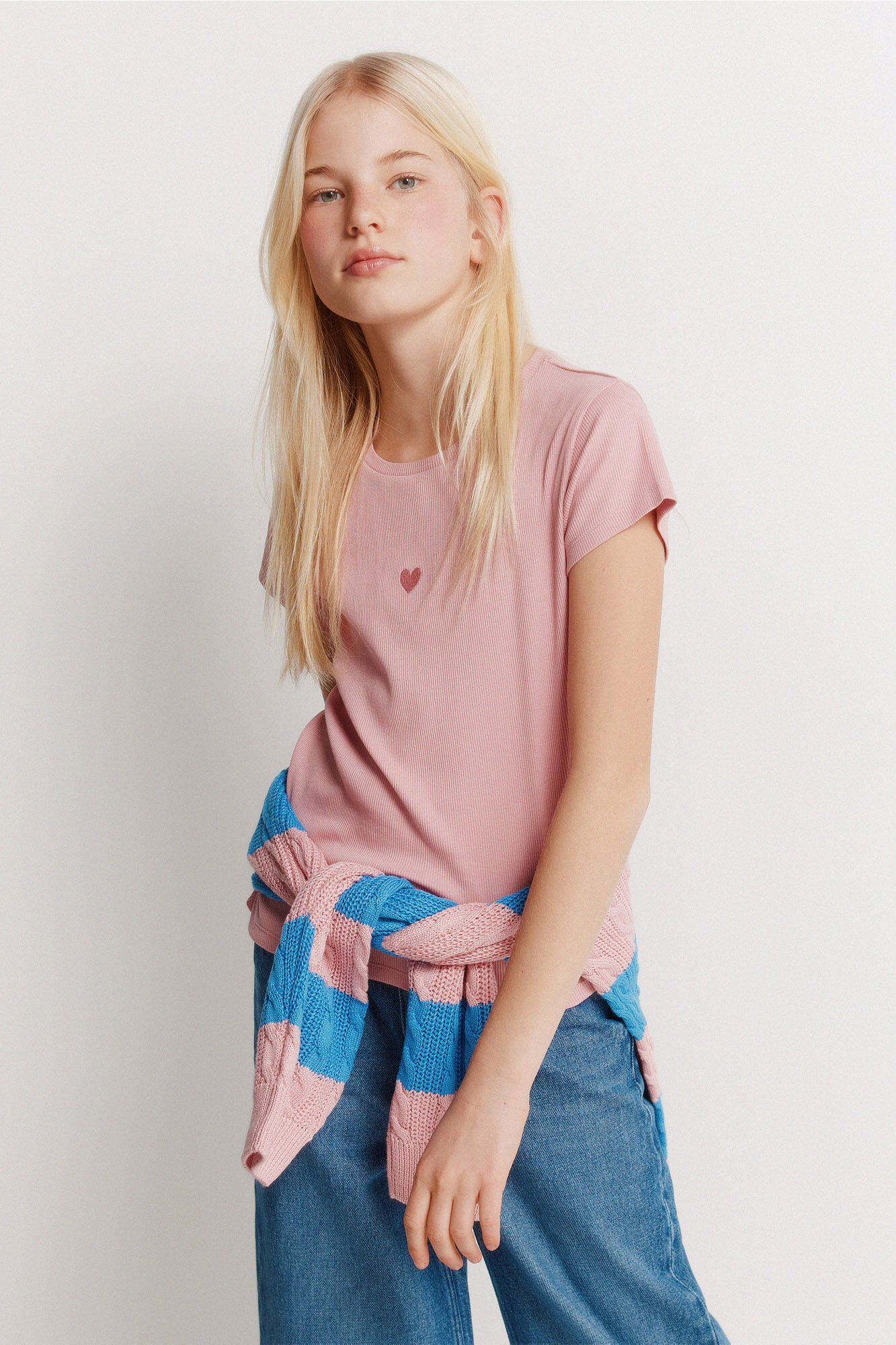 Springfield Kids Playera de manga corta acanalada para ni&ntilde;a