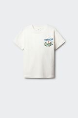 Springfield Kids Playera de manga corta "Tranqui & Chill" ni&ntilde;o marfil