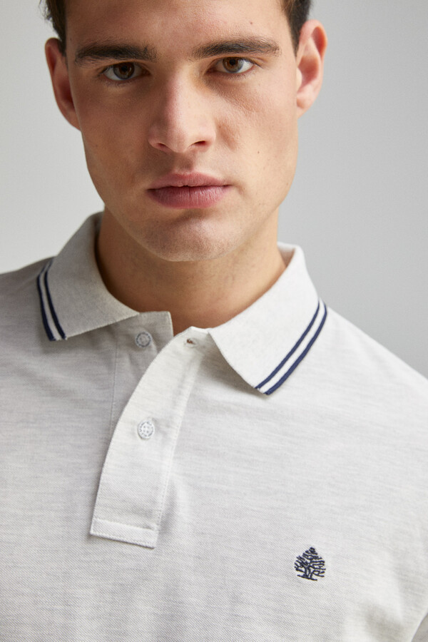 Springfield Polo piqué detalles contraste regular fit gris