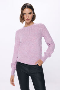 Springfield Suéter detalles pointelle morado/lila