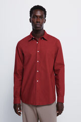 Springfield Camisa oxford teñida en prenda rojo