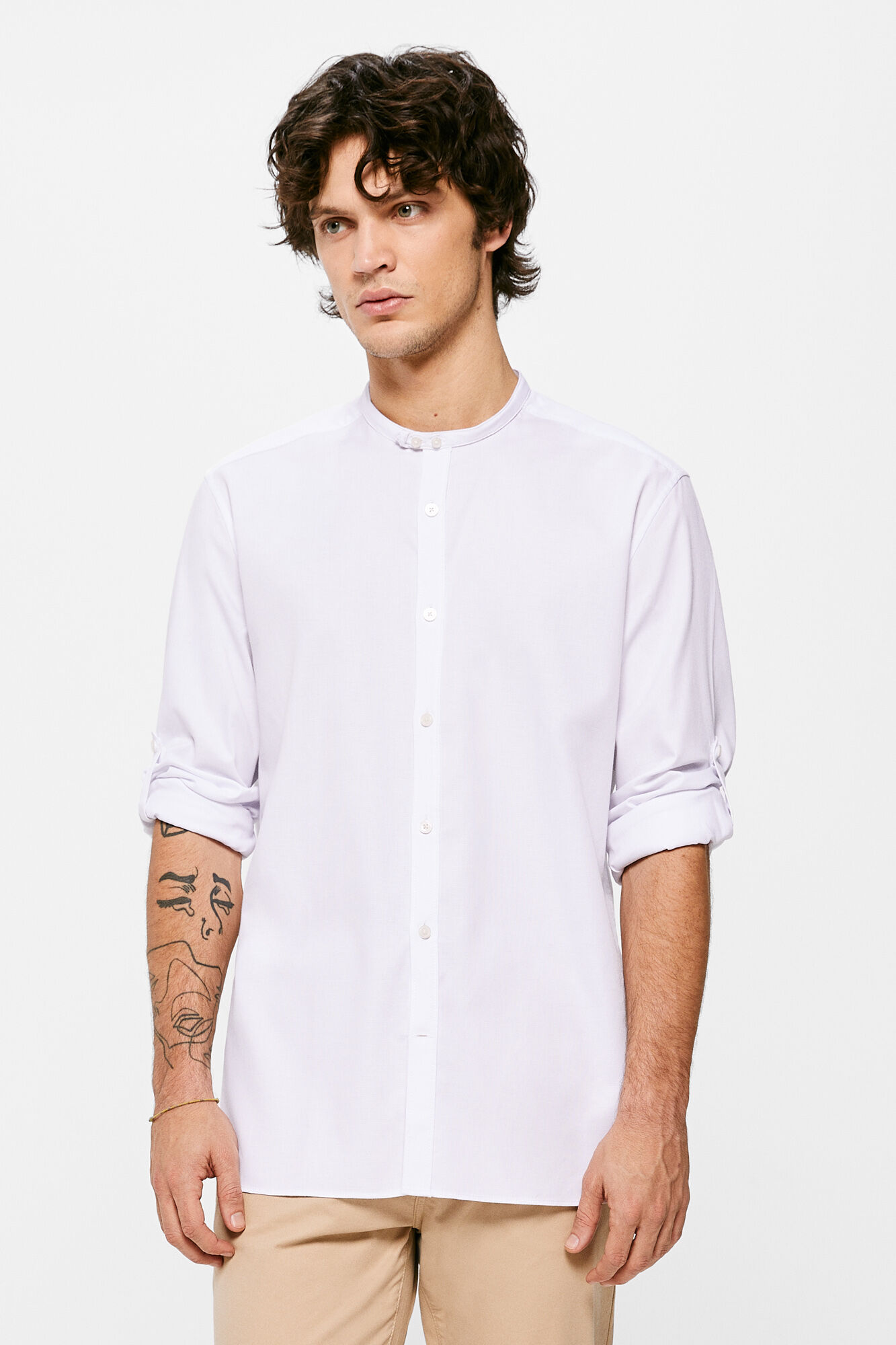 Camisa cuello outlet mao hombre springfield