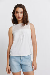 Springfield Playera de tirantes plumet&iacute; blanco