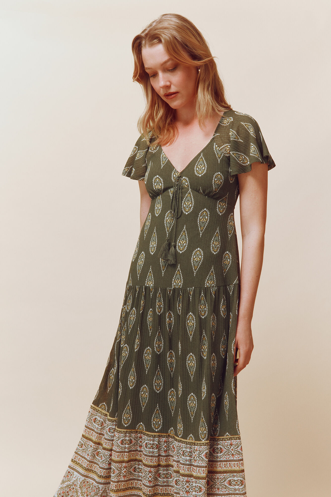 Springfield Vestido Formentera kaki