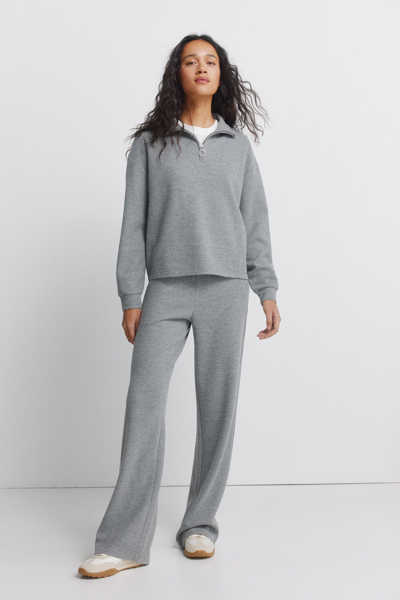 Springfield Cremallera - cuello de sudadera gris