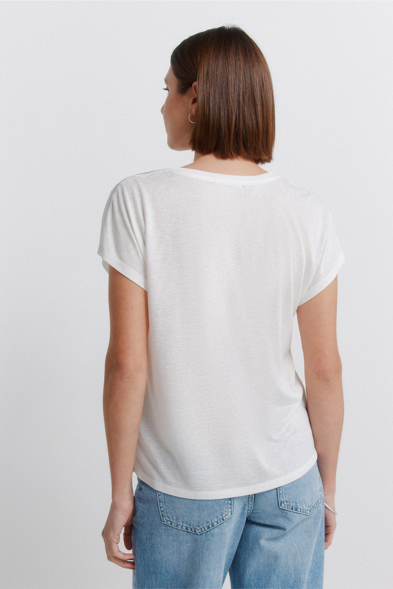 Springfield Playera manga murci&eacute;lago blanco