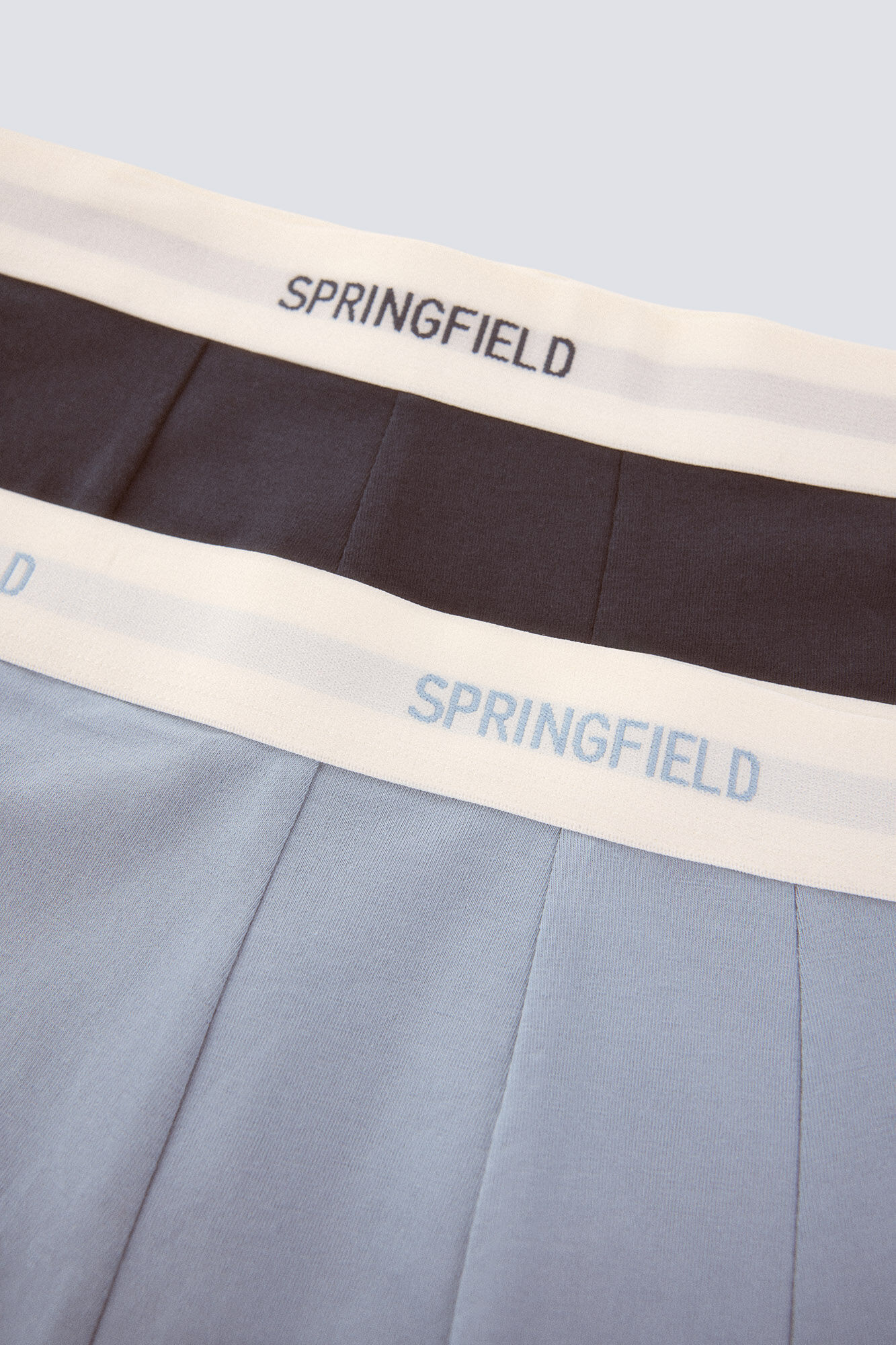 Springfield Paquete de 2 boxers de tejido de algod&oacute;n azul indigo