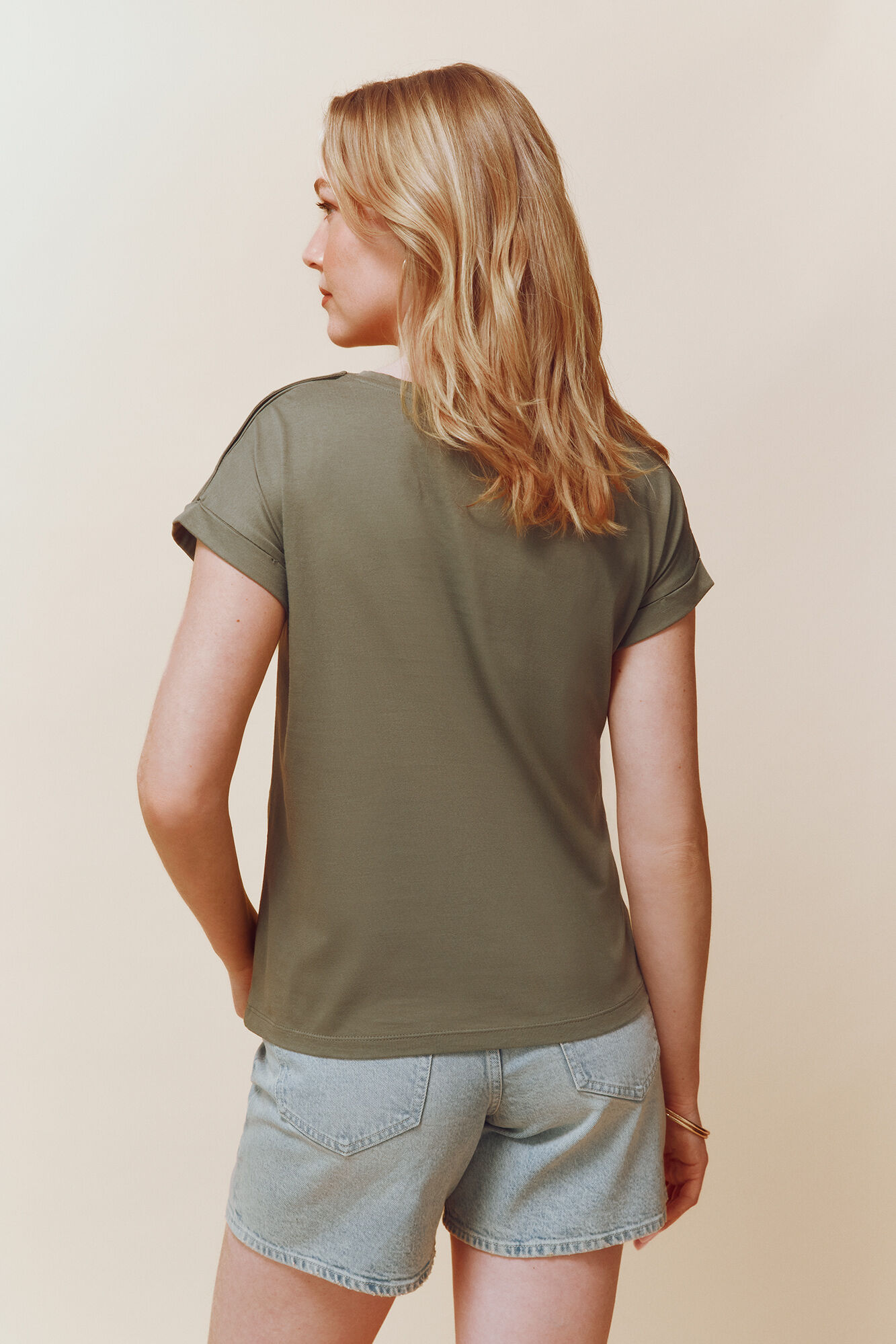 Springfield Playera "S&iacute; a todo como lema en la vida" kaki