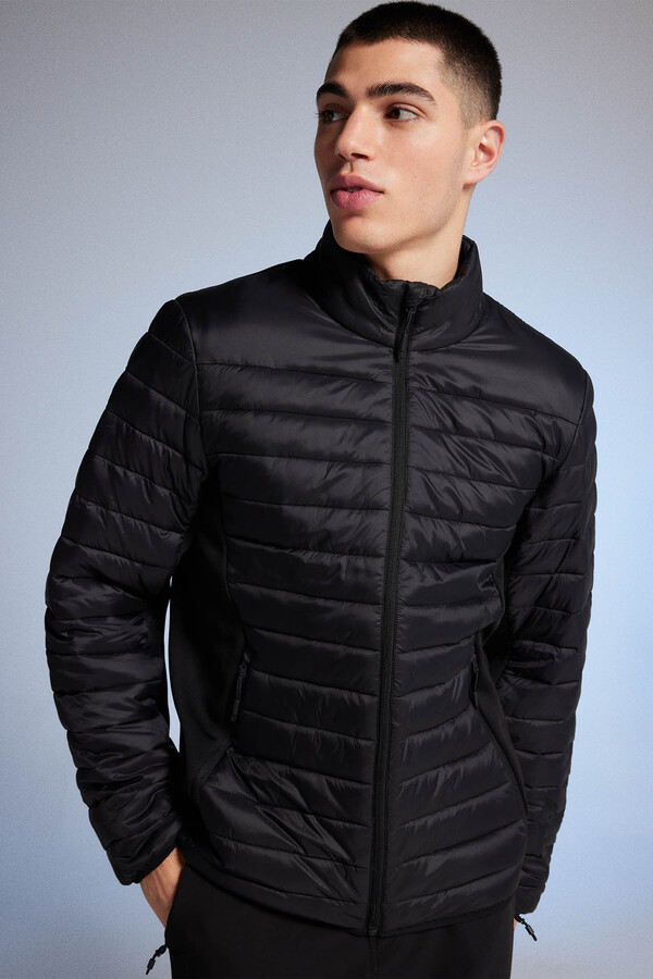 Springfield Chamarra acolchada combinada negro