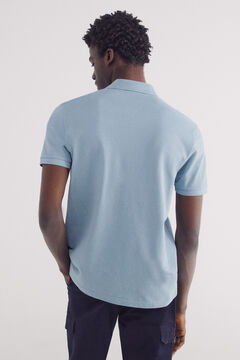 Springfield Polo piqué básico regular fit azul mezcla