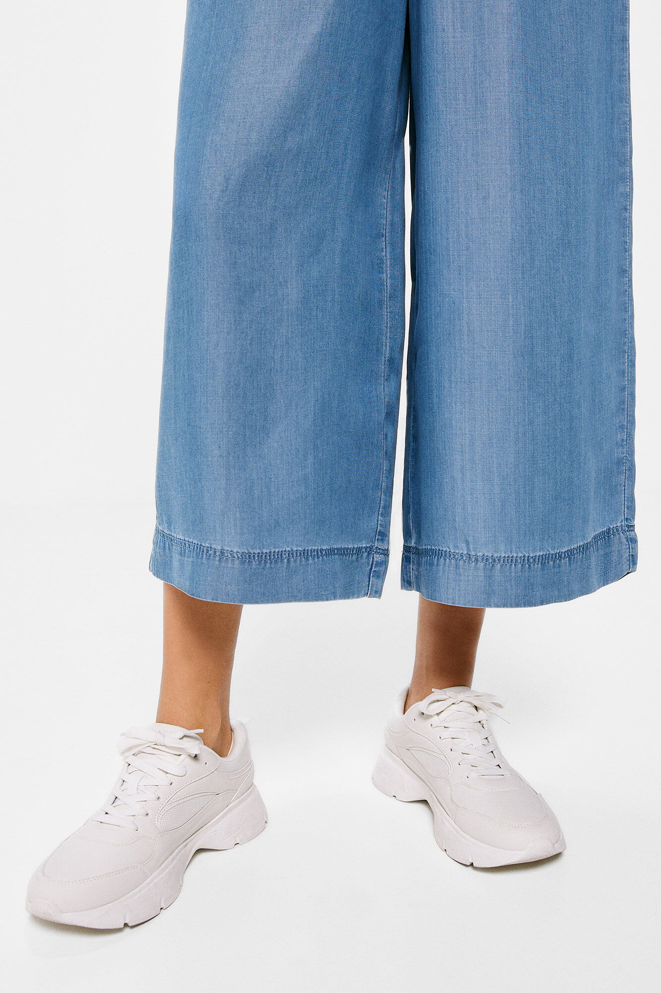 Springfield Jeans Culotte Tencel azul