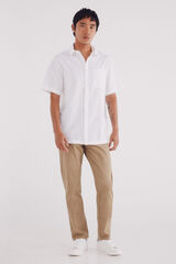 Springfield Pantalón chino microestampado slim fit beige
