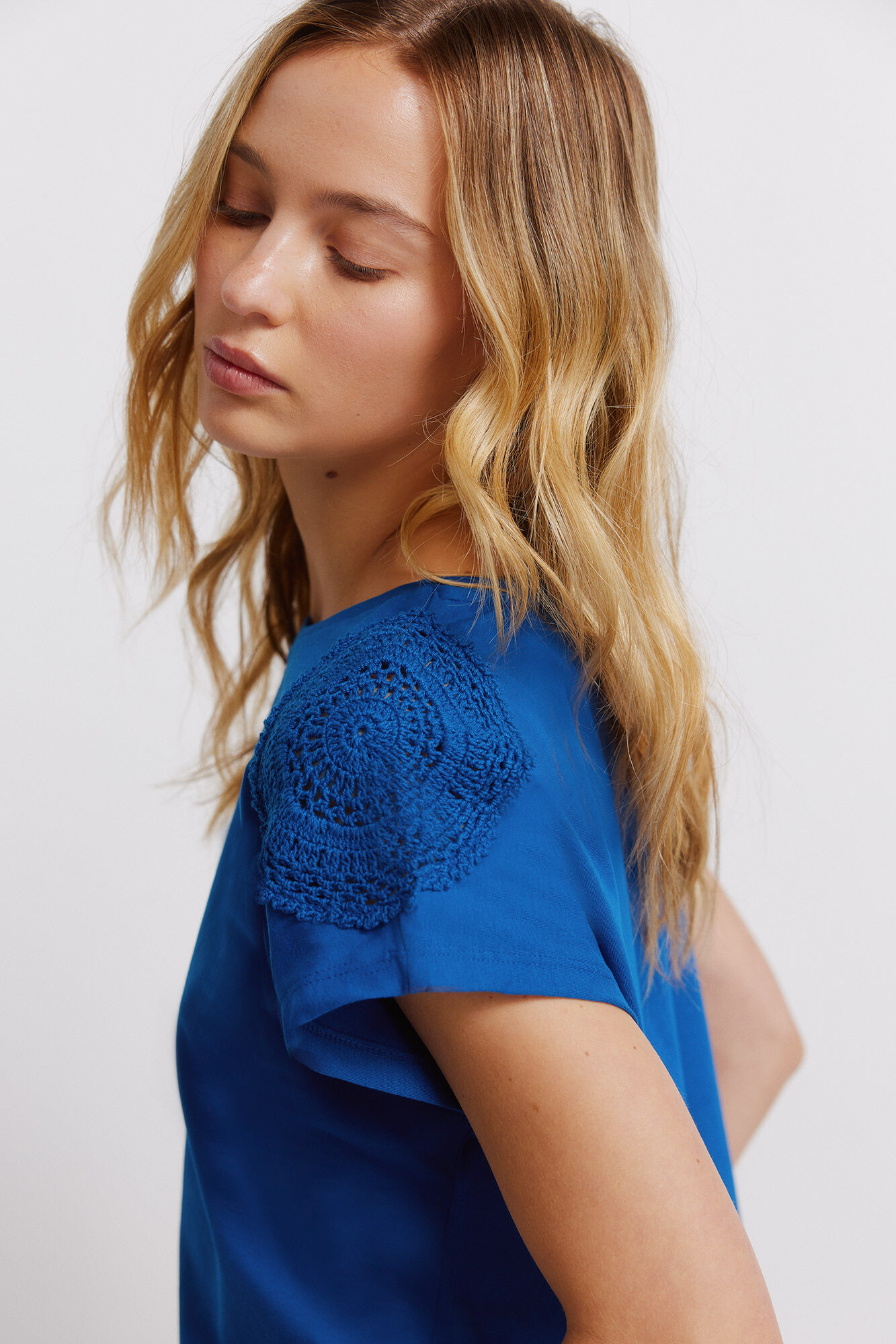 Springfield Playera de crochet con hombros