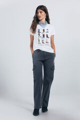 Springfield Pantalones cargo algodón gris