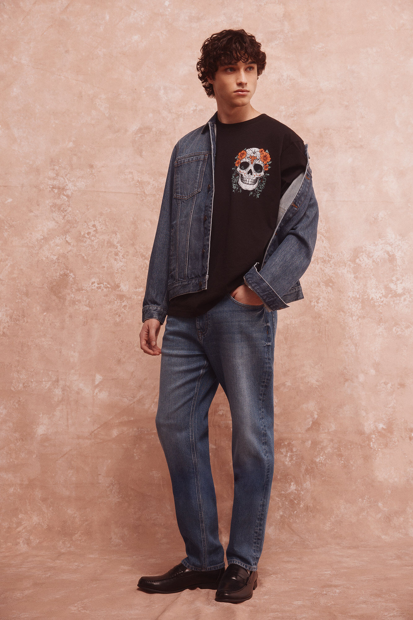 Springfield Playera calavera negro