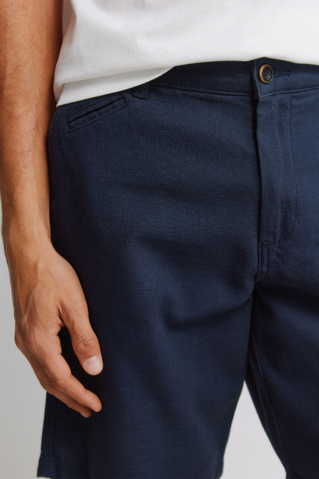 Springfield Bermudas de algod&oacute;n comfort fit azulado
