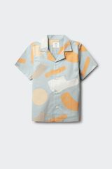 Springfield Kids Camisa de manga corta con pinceladas para ni&ntilde;o azul