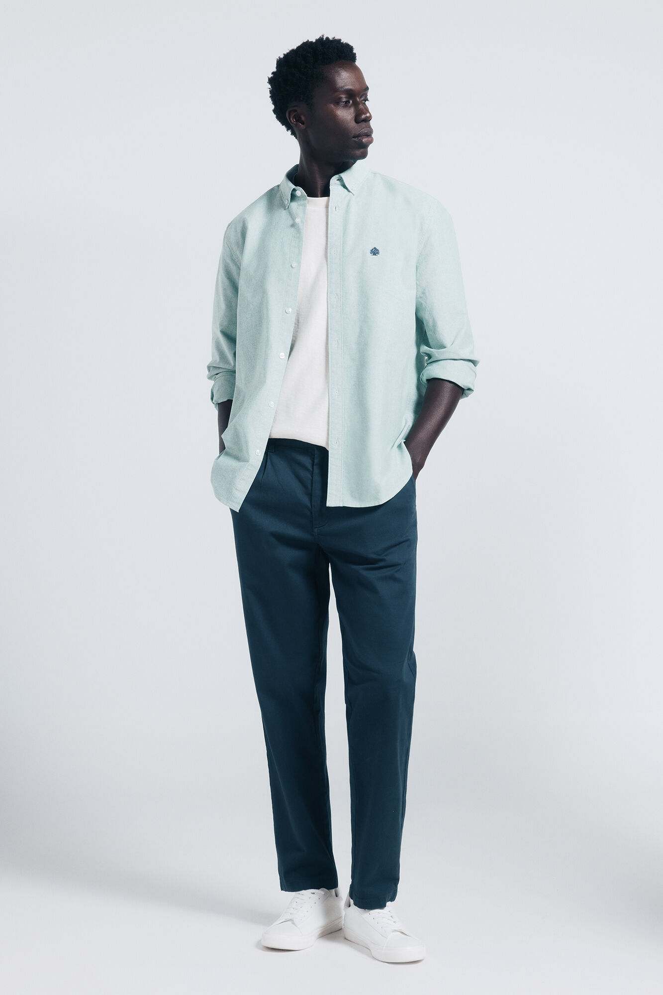 Springfield Camisa Oxford verde