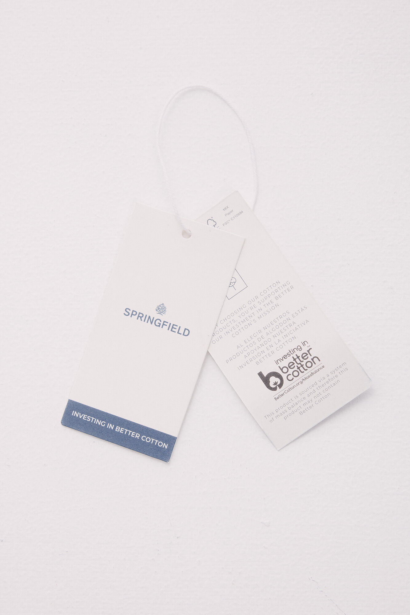 Springfield Pantal&oacute;n chino microestampado slim fit azul indigo