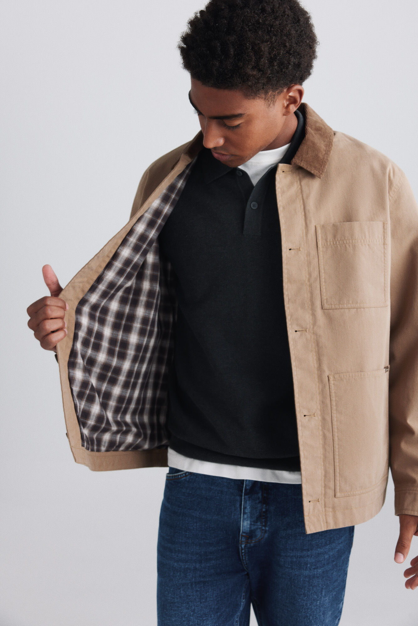 Springfield Sobrecamisa de algod&oacute;n beige