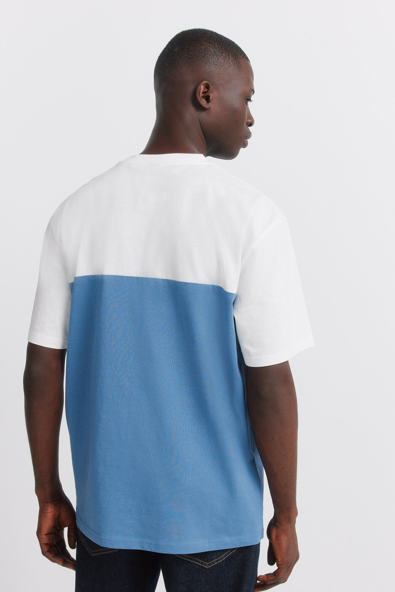 Springfield Playera bloque de color marfil