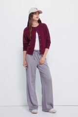 Springfield Pantalones de jogger de pierna ancha púrpura