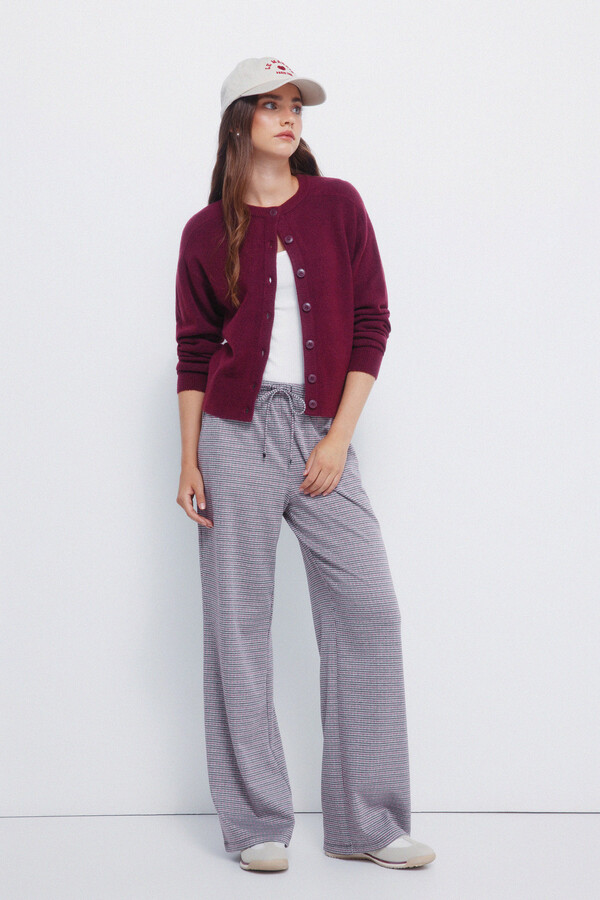 Springfield Pantalones de jogger de pierna ancha púrpura