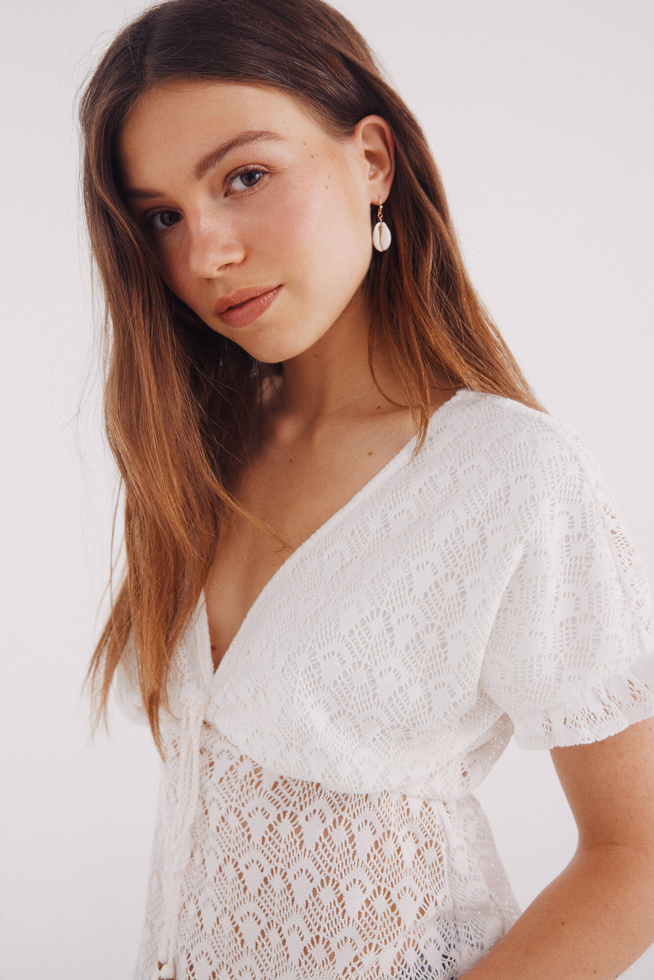 Springfield Top crochet lazo borlas