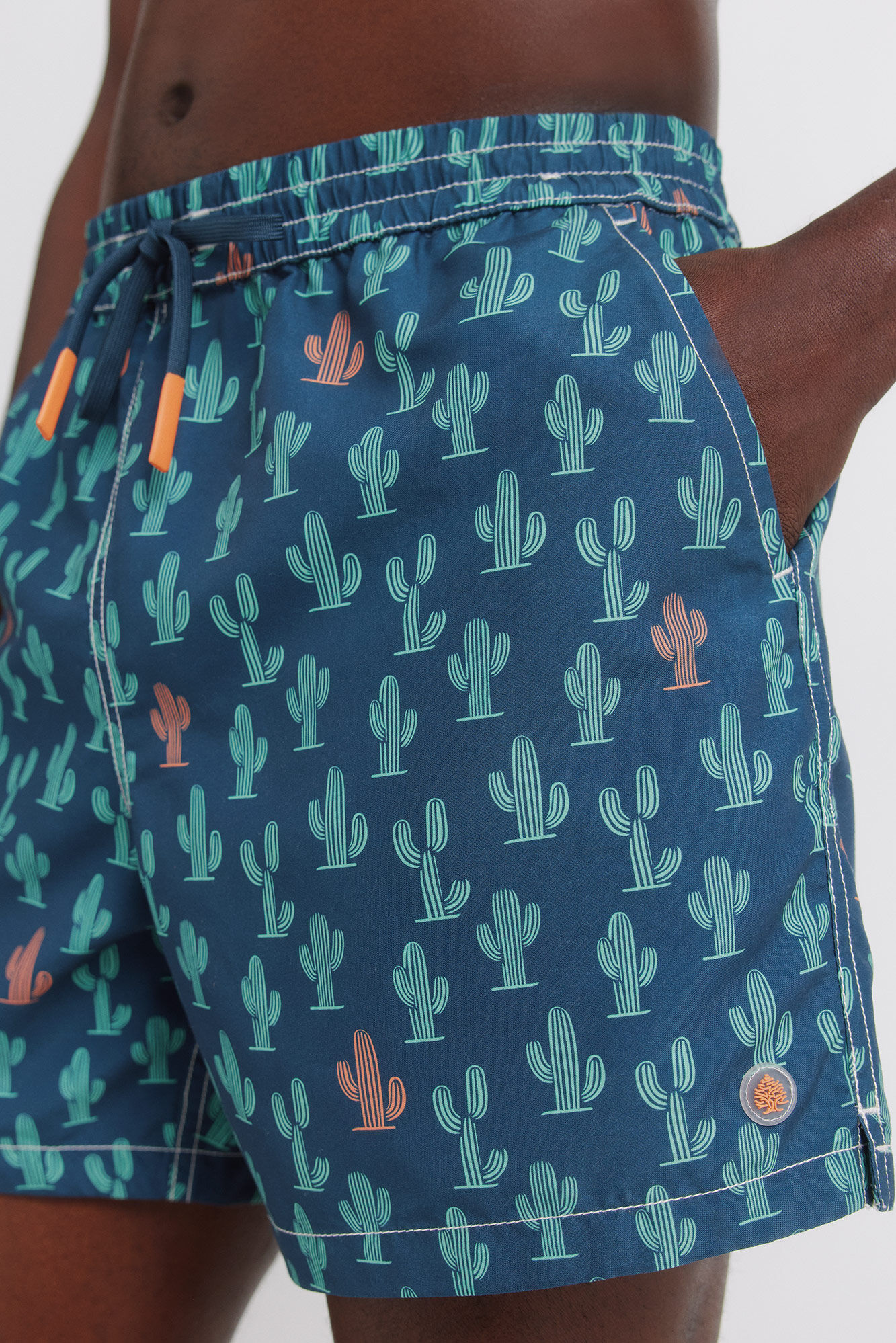 Springfield Traje de ba&ntilde;o estampado de cactus azul mezcla