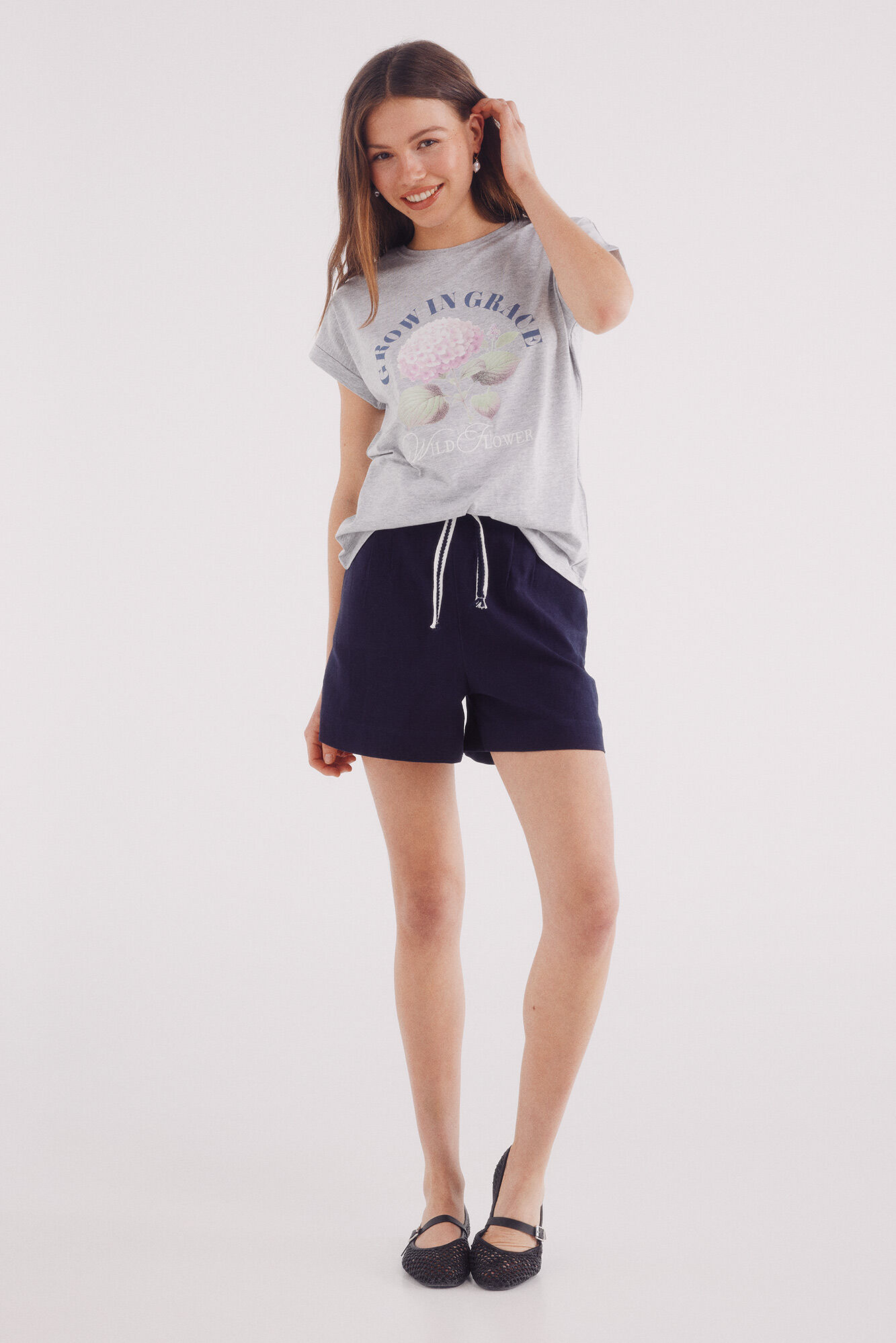 Springfield Playera gr&aacute;fica gris