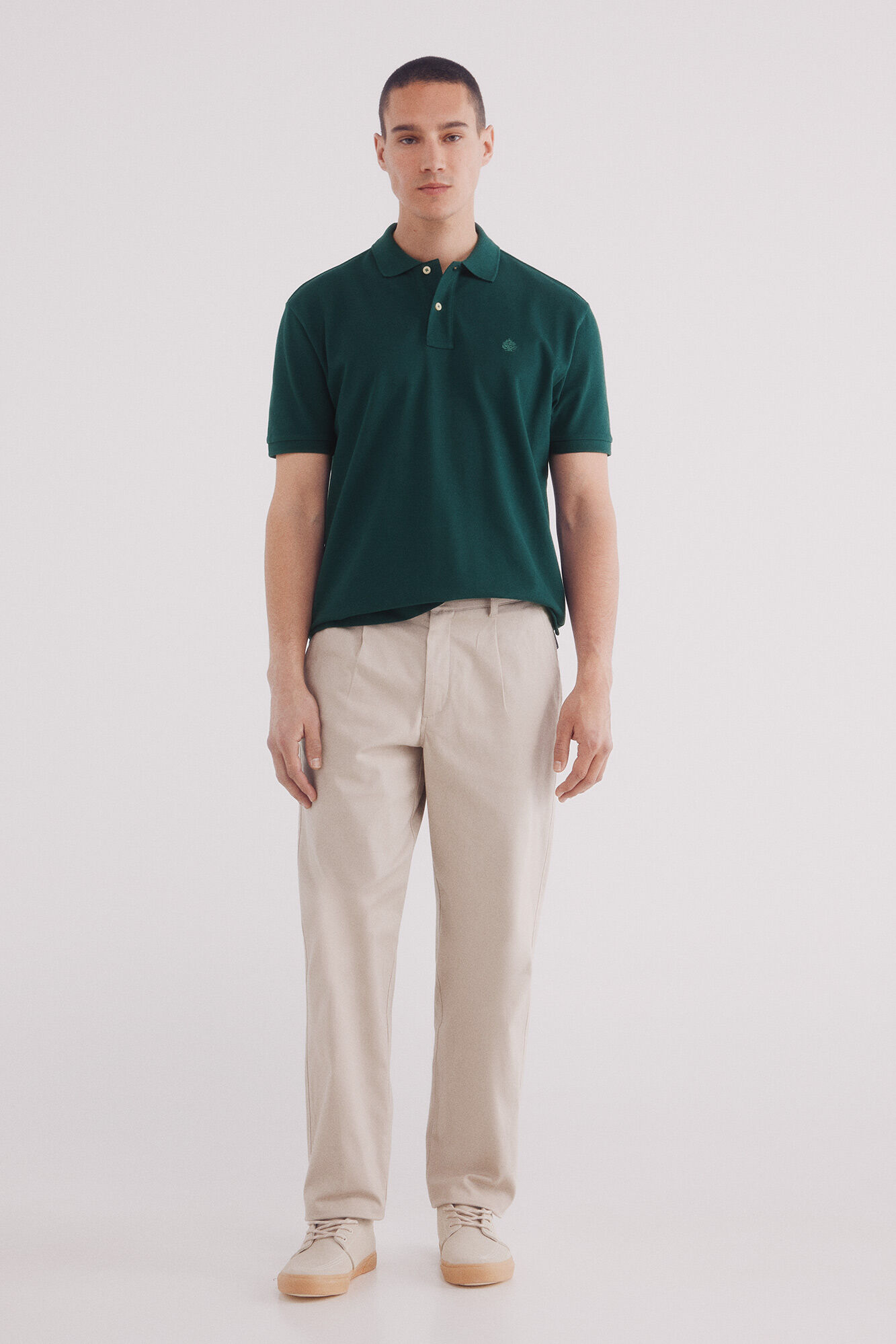 Springfield Polo piqu&eacute; b&aacute;sico regular fit verde