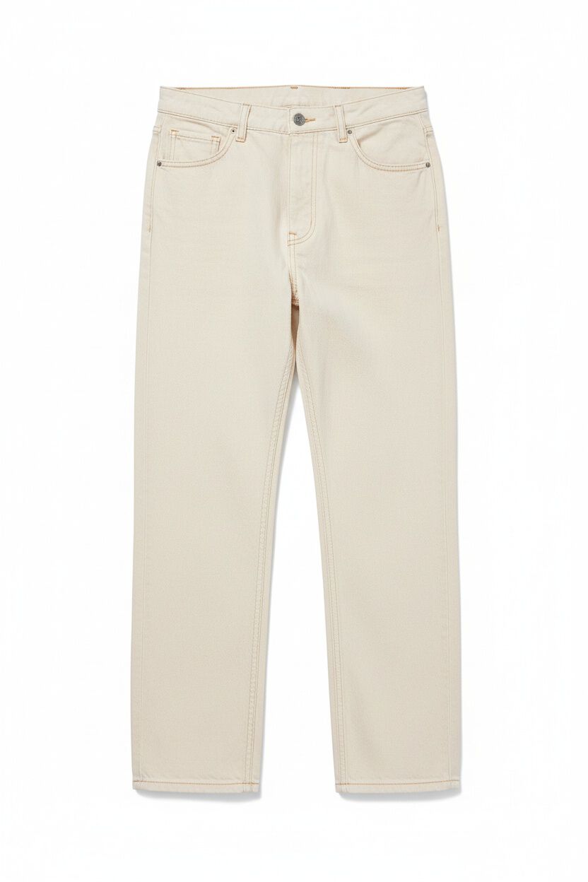 Springfield Jeans corte recto crudo blanco